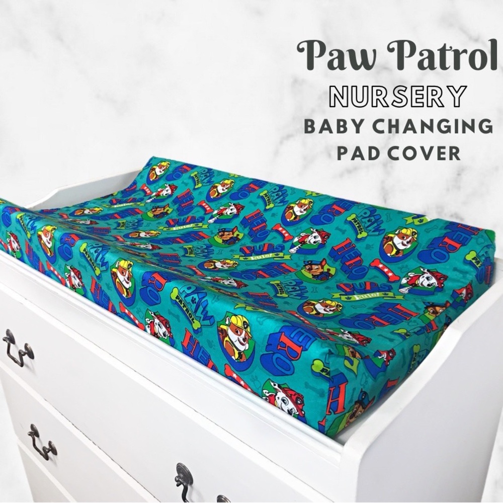 Handmade Paw Patrol Changing Pad Cover | Nursery Decor | Baby Gift | Kids Room